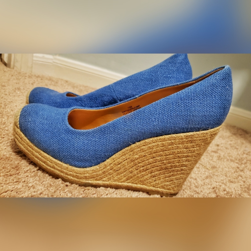 Denim Nine West Espadrille Wedges